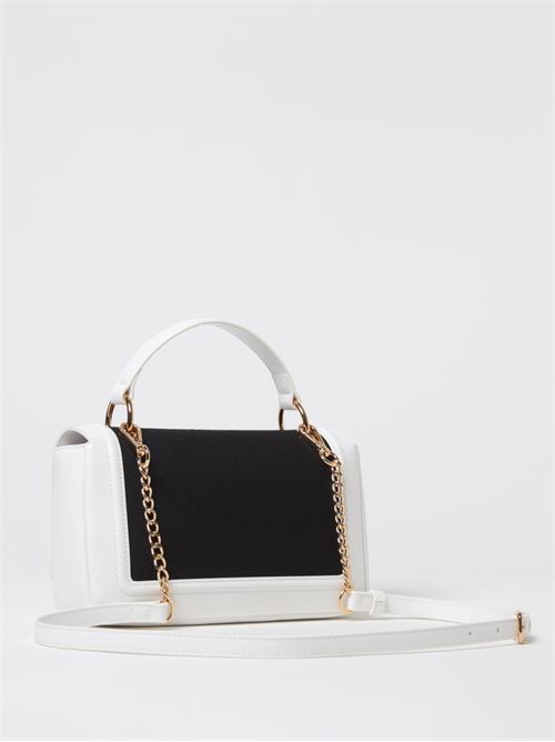 BORSA CANVAS NERO+PU BIANCO LOVE MOSCHINO | JC4280PP0MKX1/00A